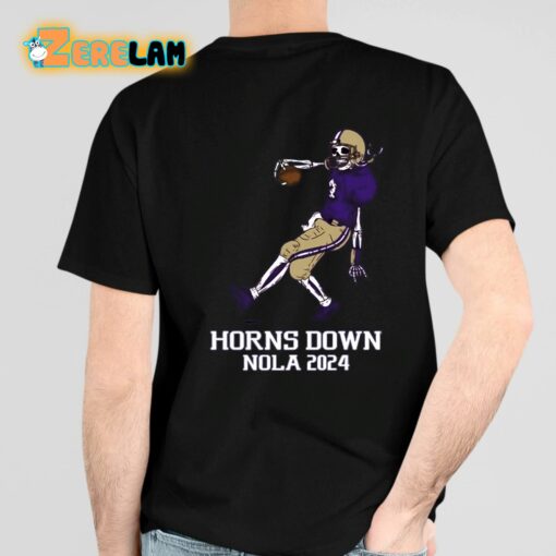 Horns Down Nola 2024 Skeleton Shirt