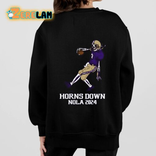 Horns Down Nola 2024 Skeleton Shirt