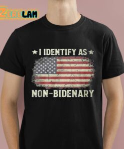 I Identify As Non-Bidenary USA Flag Shirt