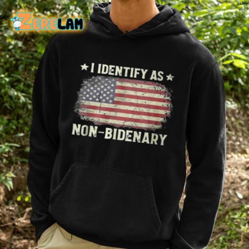 I Identify As Non-Bidenary USA Flag Shirt