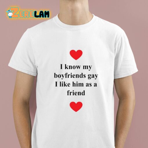 I Know My Boyfriends Gay I Like Him As A Friend Shirt