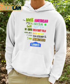 Im 100 Perent American 75 Percent Irish 60 Percent Water 50 Cents Biggest Fan Shirt 9 1