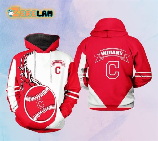 Indians MLB Team 3D Printed Hoodie