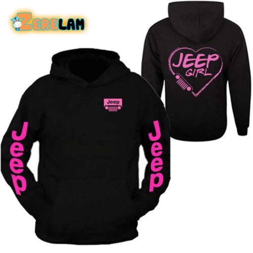 Jeep Girl Pink Hoodie