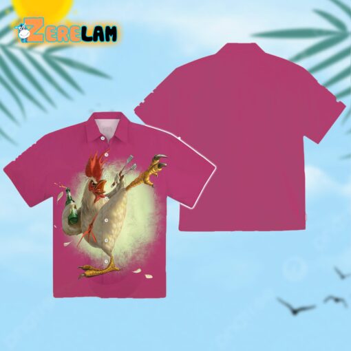 Kung fu Rooster Hawaiian Shirt