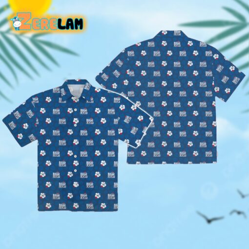 Labatt Blue Light Hibiscus Hawaiian Shirt