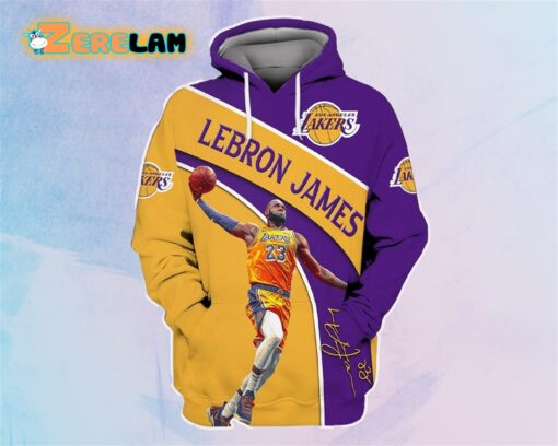 Lakers 23 Lebron James Signature Hoodie