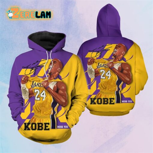 Lakers 24 Kobe Bryant Miss You Hoodie