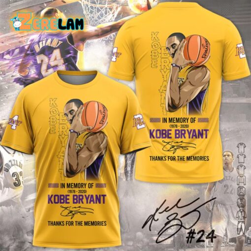 In Memory of 1978-2020 Kobe Bryant Thanks For The Memories Shirt