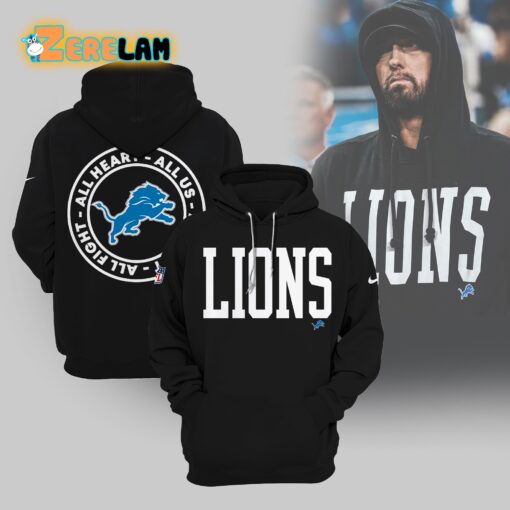 Lions All Fight All Heart All Us All Grit Hoodie