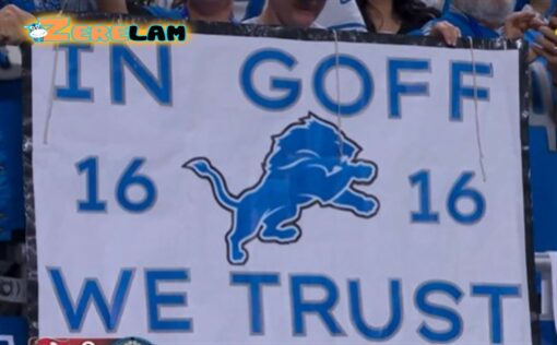 Lions In Goff We Trust Flag