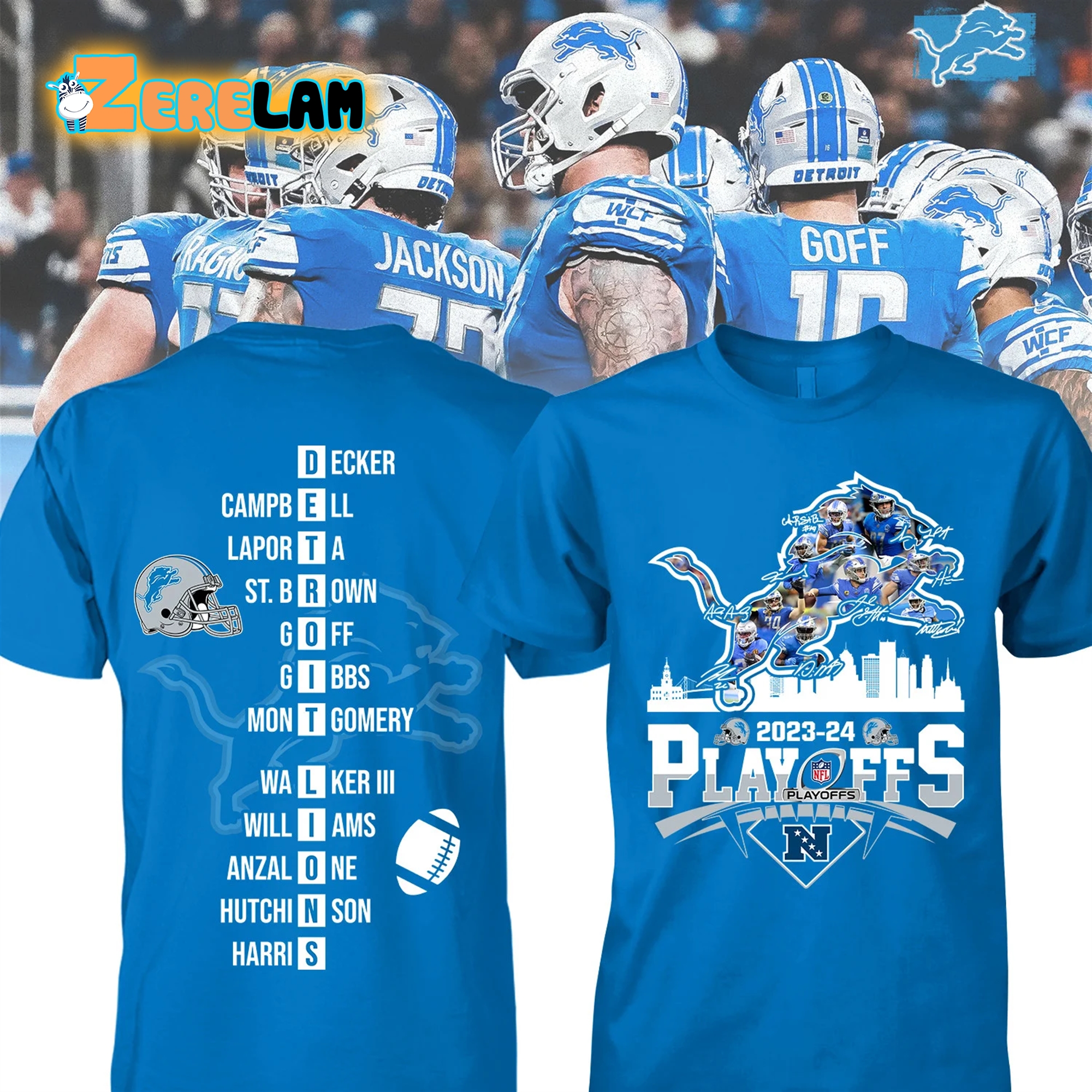 Lions National Football Championship Playoffs 2024 Shirt Zerelam   Lions National Football Championship Playoffs 2024 Shirt 