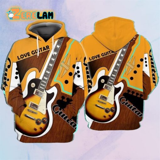 Love Guitar 3D Hoodie For Love Music