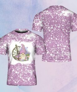 Purple Lavender Gnome Spring Bleached Shirt