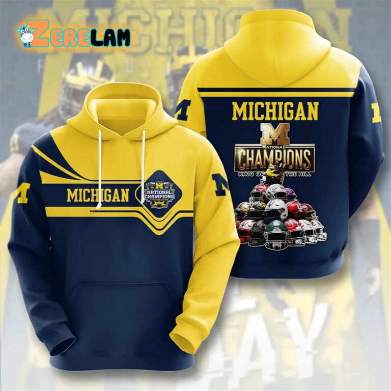Michigan 2023 National Champions King Of The Hill Hoodie - Zerelam