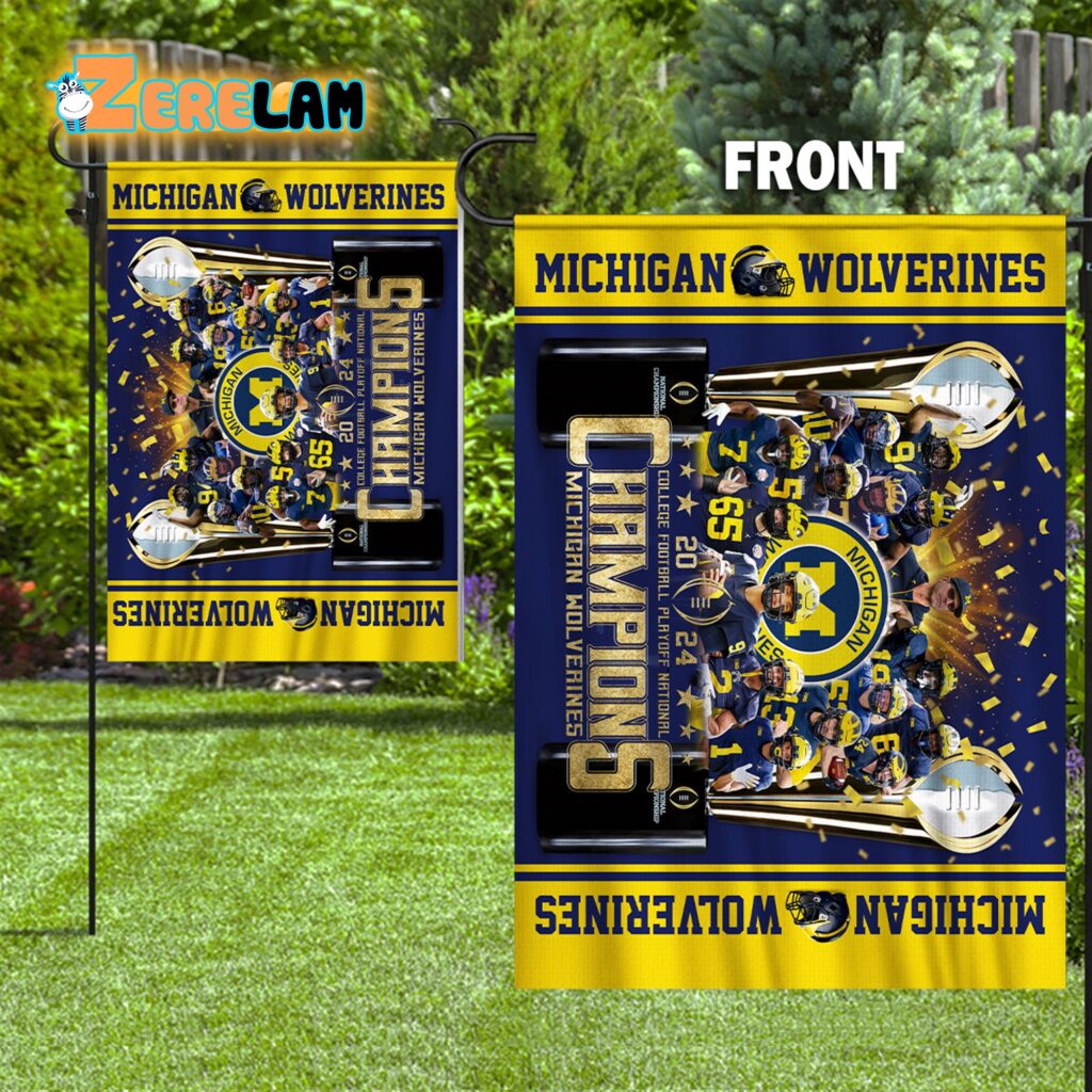 Michigan 2024 College Football Playoff National Champions Flag Zerelam