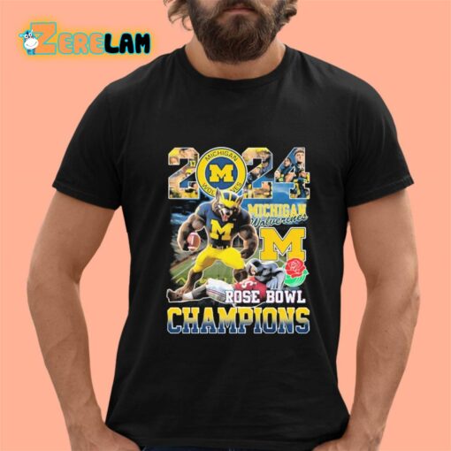 Michigan Beat Alabama 2024 Rose Bowl Champions Shirt