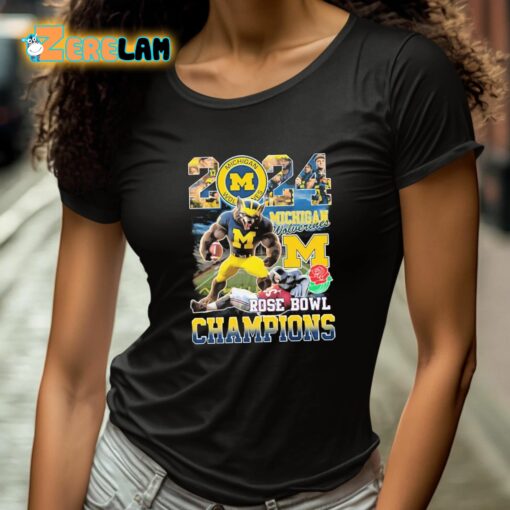 Michigan Beat Alabama 2024 Rose Bowl Champions Shirt