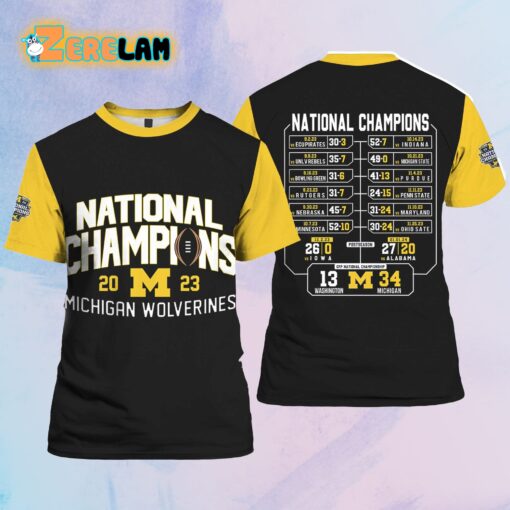 Michigan College Football Playoff 2023 National Champions Shirt