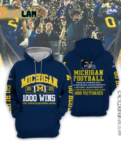 Michigan Go Bule 1000 Wins First Team In College Football History Hoodie 1