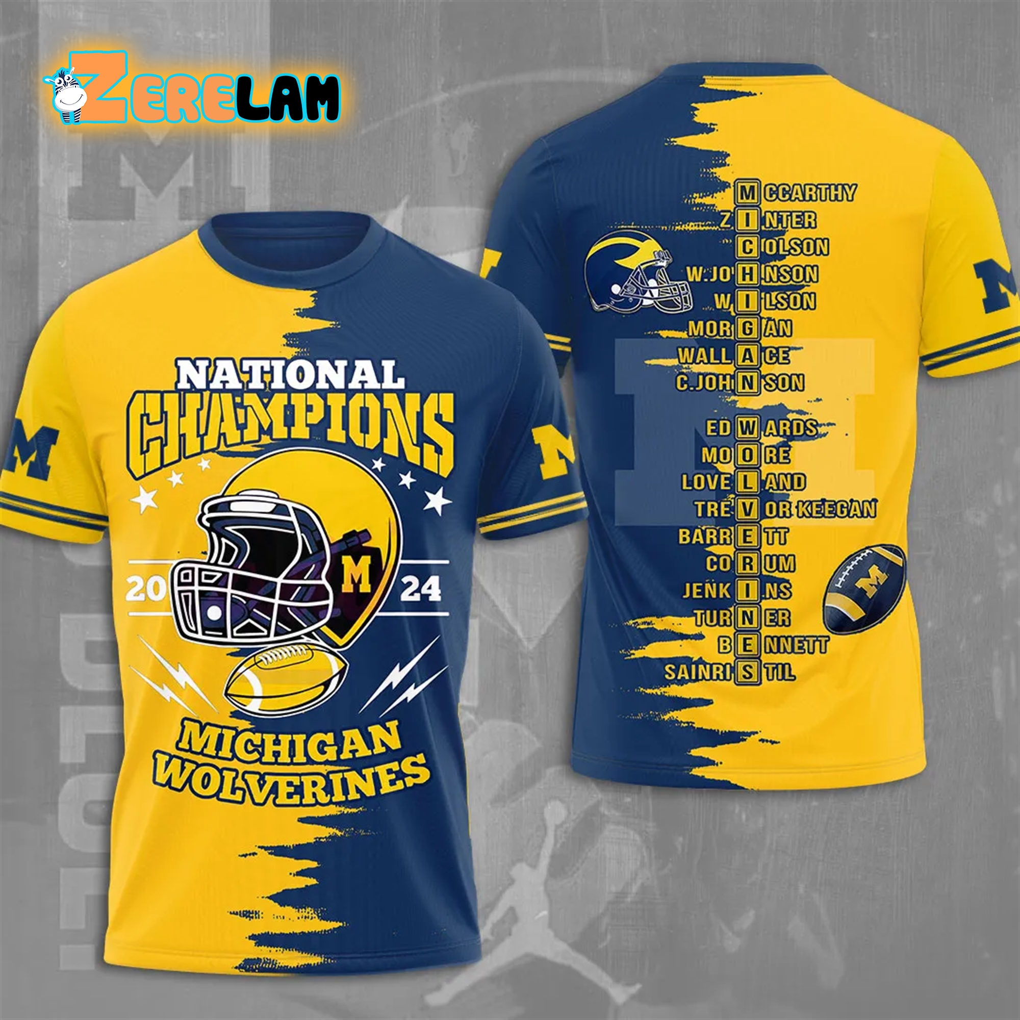 2024 National Champions Michigan Wolverines Hoodie - Yellow