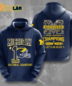 Michigan National Championship Champuions 2024 Lets Go Blue Shirt 2