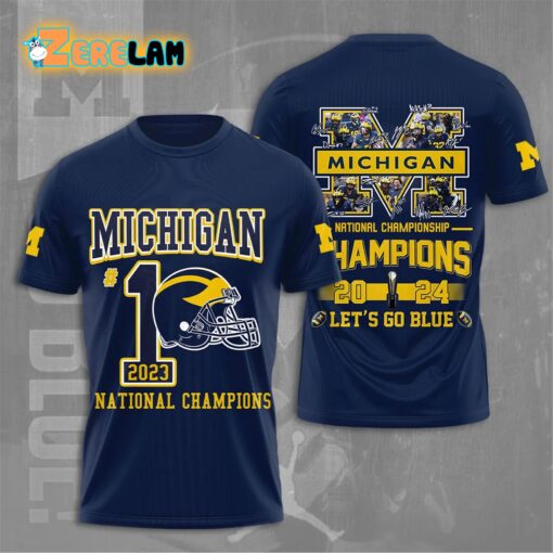 Michigan National Championship Champions 2024 Let’s Go Blue Shirt