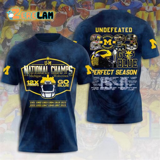 Michigan National Champs Go Blue Perfect Season Hoodie