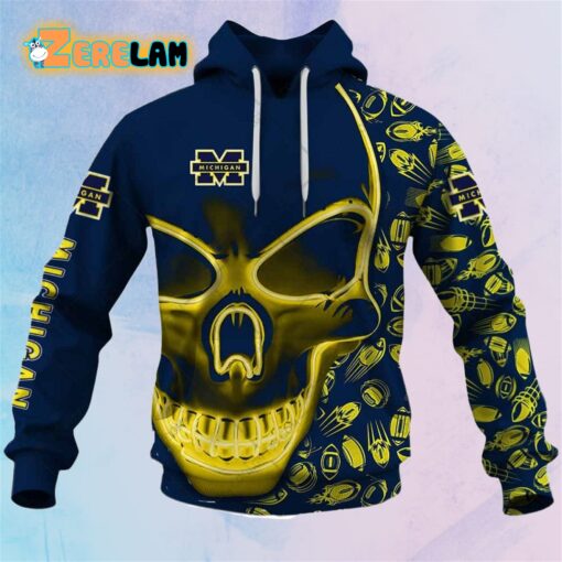 Michigan Neon Skull Hoodie