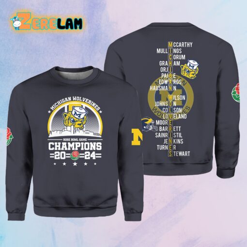 Michigan Rose Bowl Game Champions 2024 Sweatshirt