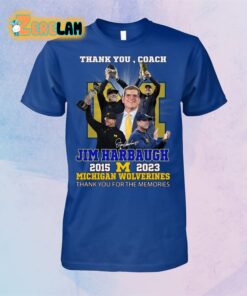 Michigan Thank You Coach Jim Harbaugh 2015 2023 Thank You For The Memories Shirt 1
