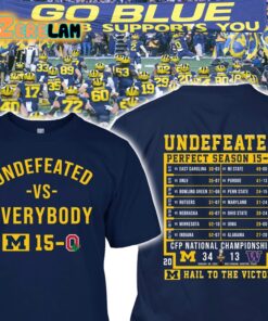 Michigan Undefeated vs Everybody 15-0 Shirt