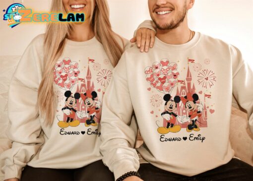 Mickey And Minnie Edward Love Emily Valentine Sweatshirt