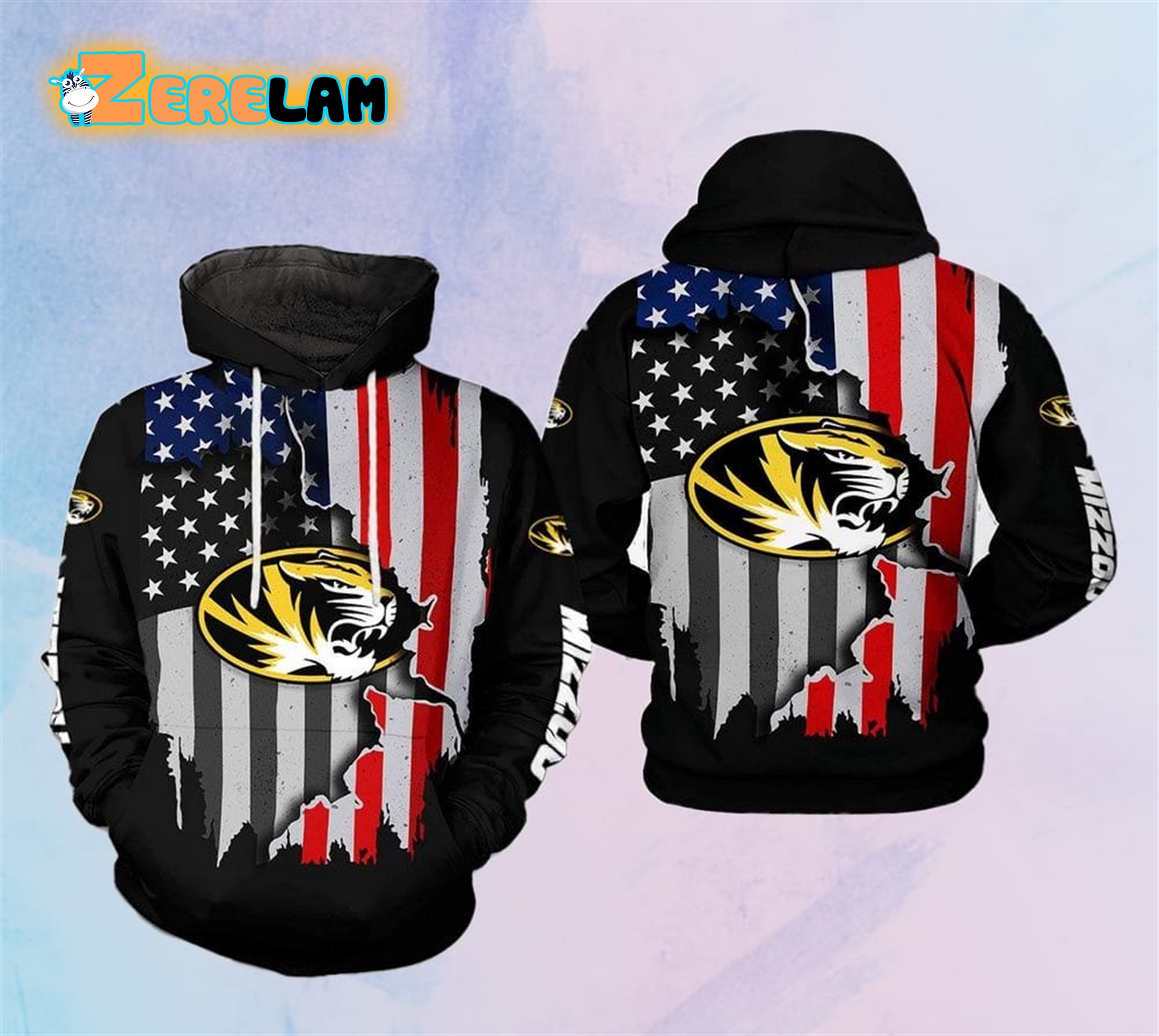 Missouri Tigers NCAA US Flag 3D Printed Hoodie Zerelam