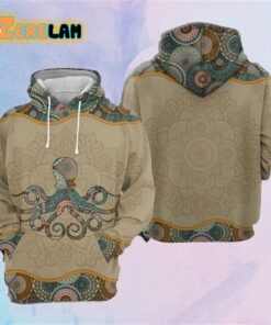 Octopus Mandala 3D Printed Hoodie