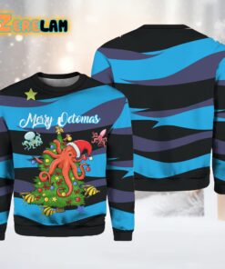 Octopus Merry Octomas Ugly Christmas Sweater