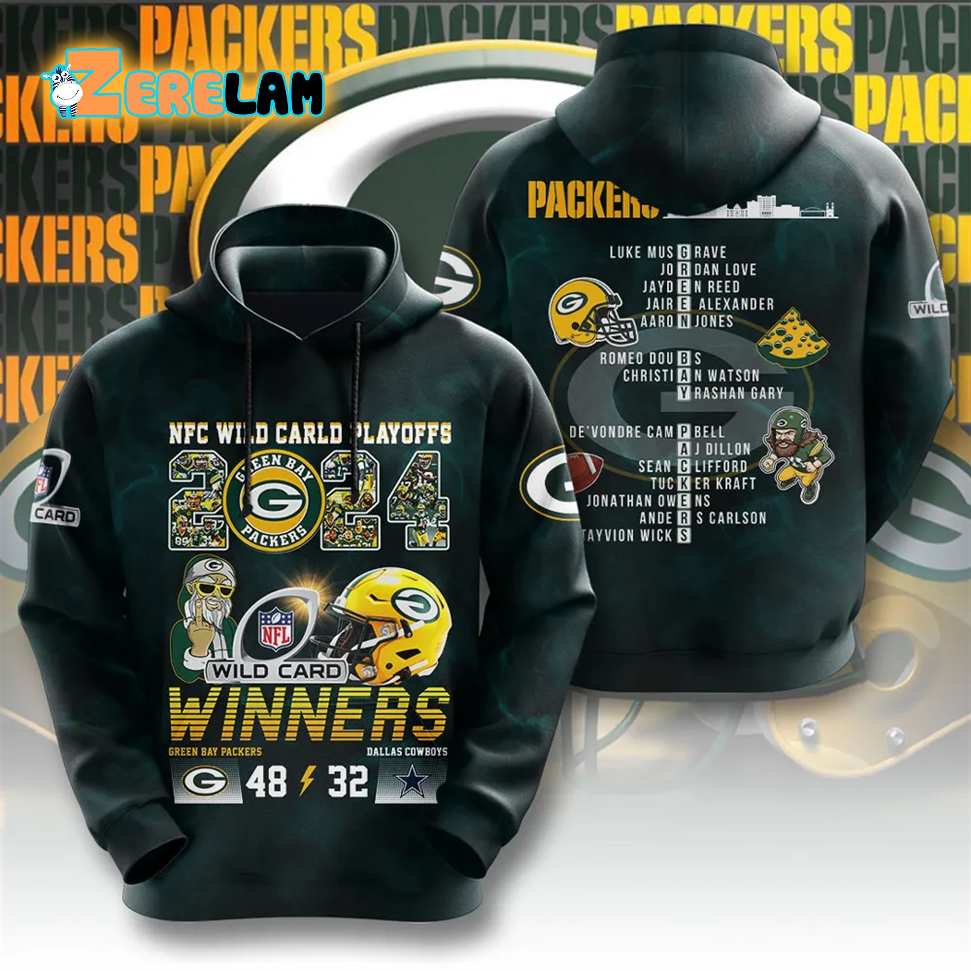 Packers NFC Wild Card Playoffs 2024 Winners Shirt - Zerelam