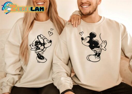 Personalized Mickey and Minnie Valentine Sweatshirt