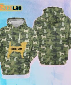 Puggle Mom Camo 3D Printed Hoodie