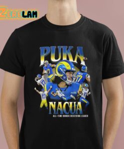 Puka Nacua Sets The All Time Rookie Receiving Shirt 1 1