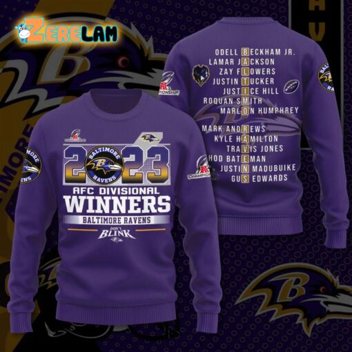 Ravens 2023 AFC Divisional Winners Don’t Blink Shirt