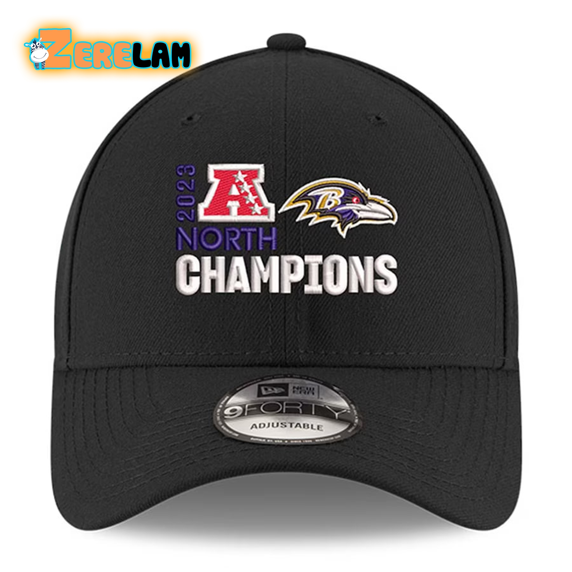 Ravens 2023 AFC North Champions 9Forty Adjustable Hat - Zerelam