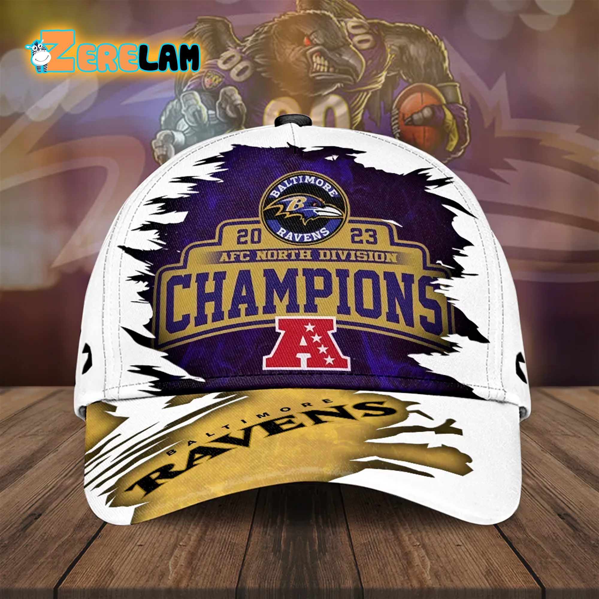 Ravens 2023 AFC North Division Champions Hat - Zerelam