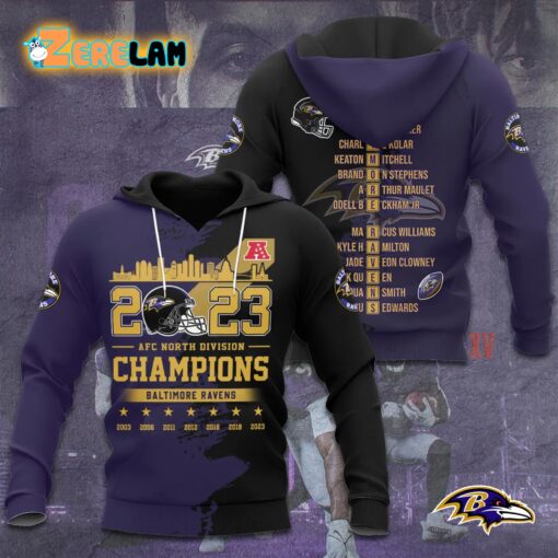 Ravens 2023 AFC North Division Champions Shirt