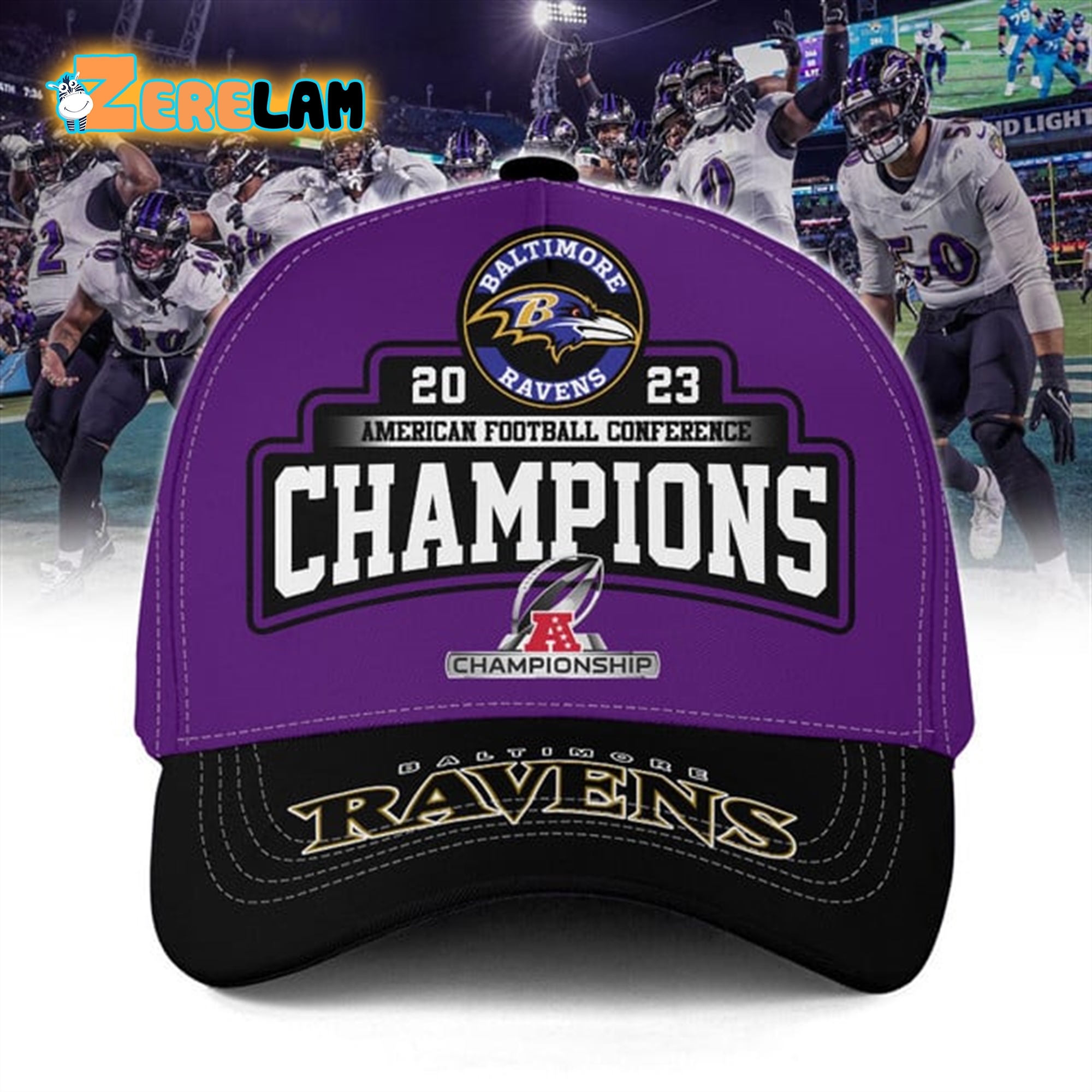 Ravens 2023 American Football Conference Champions Hat - Zerelam