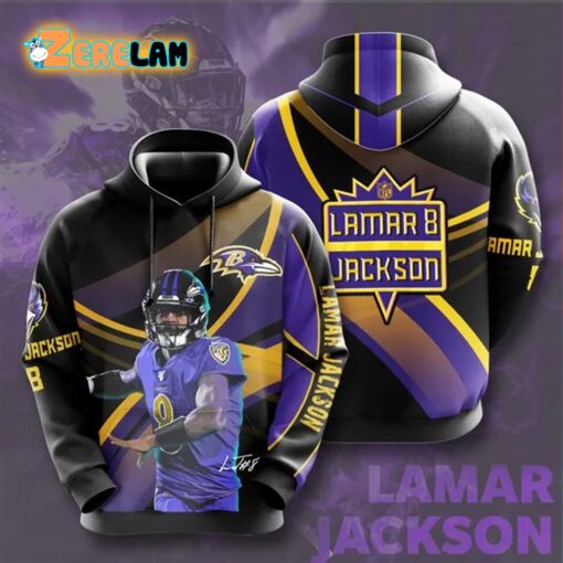 Ravens 8 Lamar Jackson Hoodie