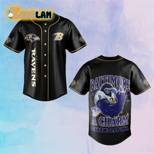 Ravens A Charm Charm City USA Baseball Jersey