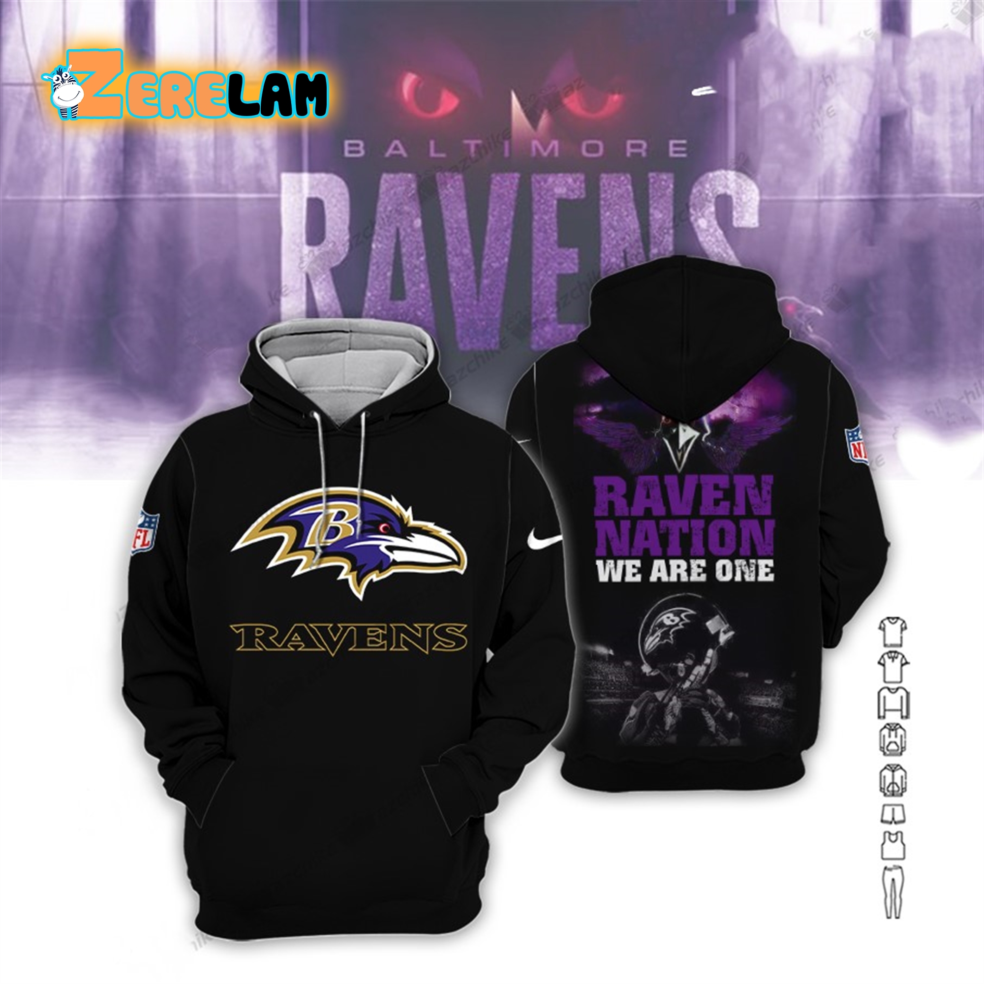 Ravens National We Are One Hoodie - Zerelam