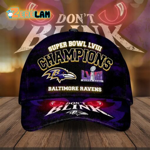 Ravens Super Bowl LVIII Champions Don’t Blink Hat