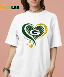 Rhinestone Packers Heart Shirt